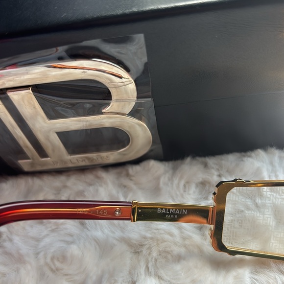 Balmain Sunglasses with Gold and Red Gradient